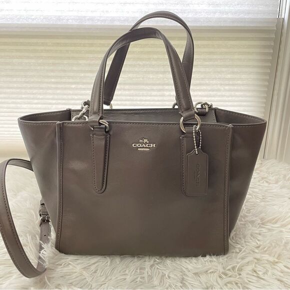 COACH CROSBY‎ Carryall Multiwear crossbody/ Hand/Shoulder Bag Brown Smoot… - Picture 1 of 13